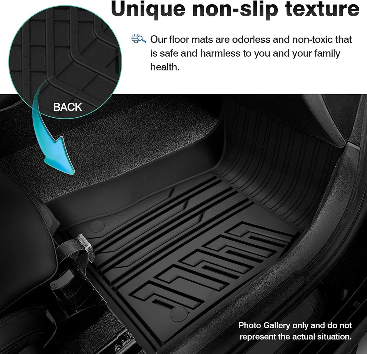 TPE Non-Slip Car Floor Mats Full Set V676380