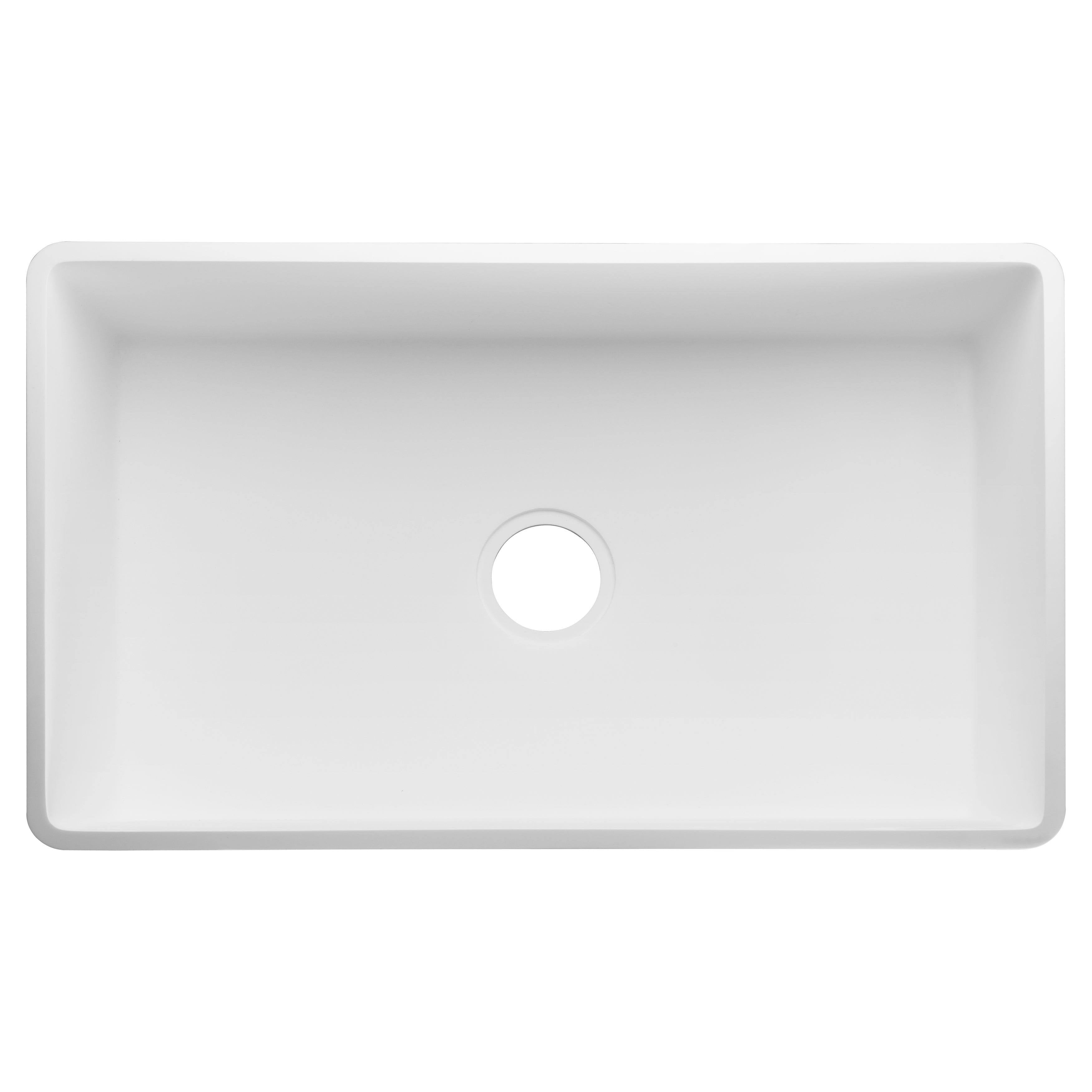White Single Basin Kitchen Sink Q558701