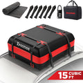 Waterproof Rooftop Cargo Carrier Bag, 15 Cubic Feet, with Non-Slip Mats and Straps H9274