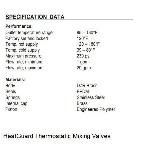 1/2x22 Lead Free Thermostatic Mixing Valve O13401