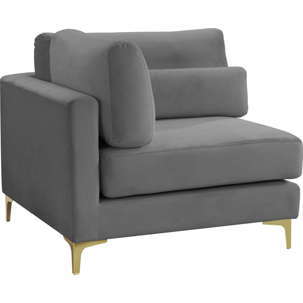 Grey Velvet Modular Corner Chair P4465