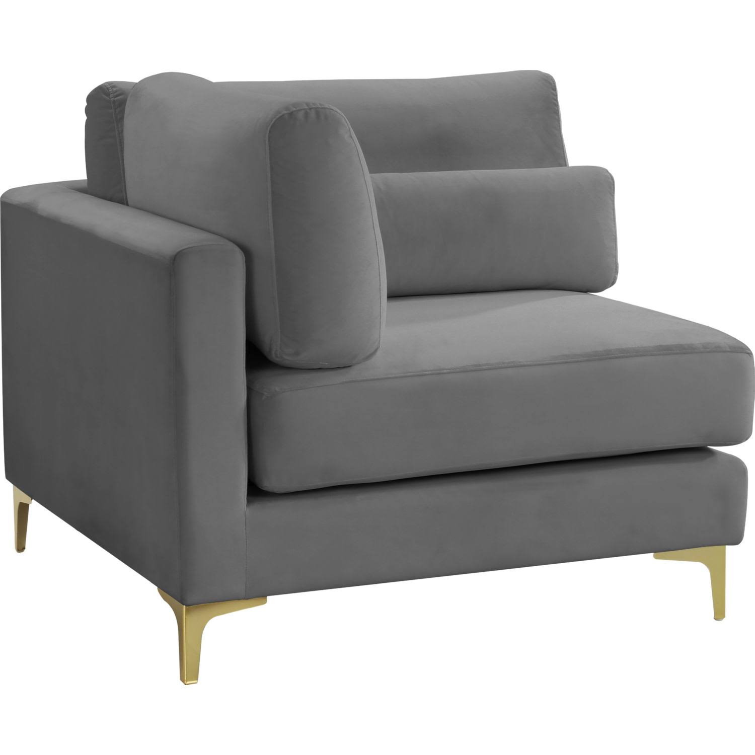 Grey Velvet Modular Corner Chair P4465