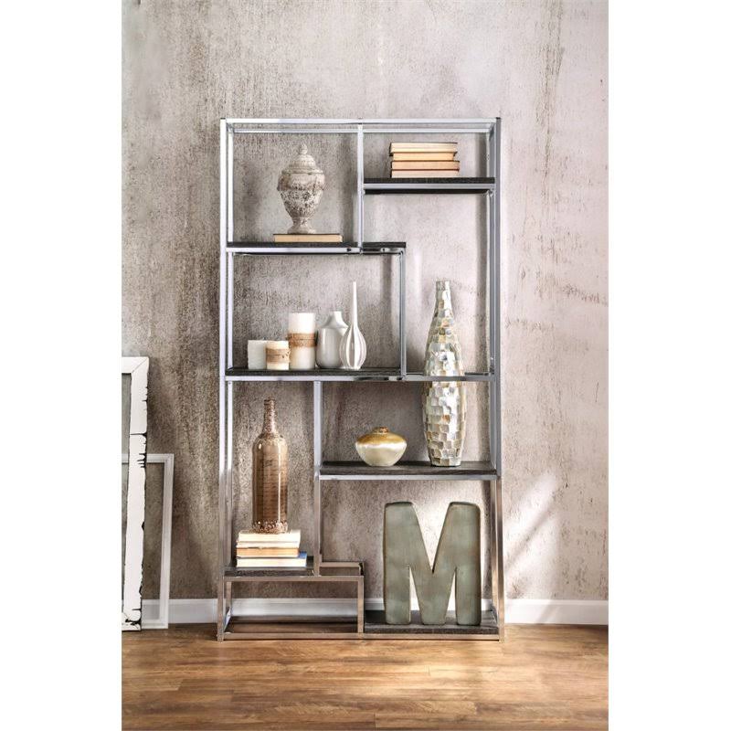 Chrome 6 Shelf Bookcase Q34696