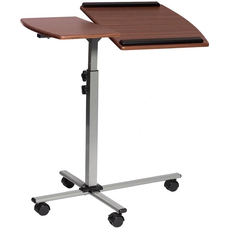 Adjustable Laptop Cart Mahogany E165