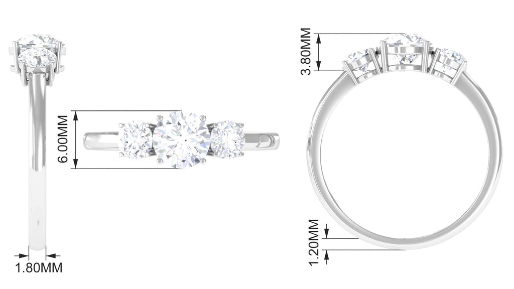 14K Yellow Gold Moissanite Engagement Ring I8709