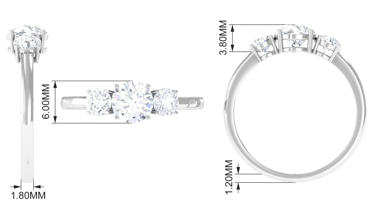 14K Yellow Gold Moissanite Engagement Ring I8709