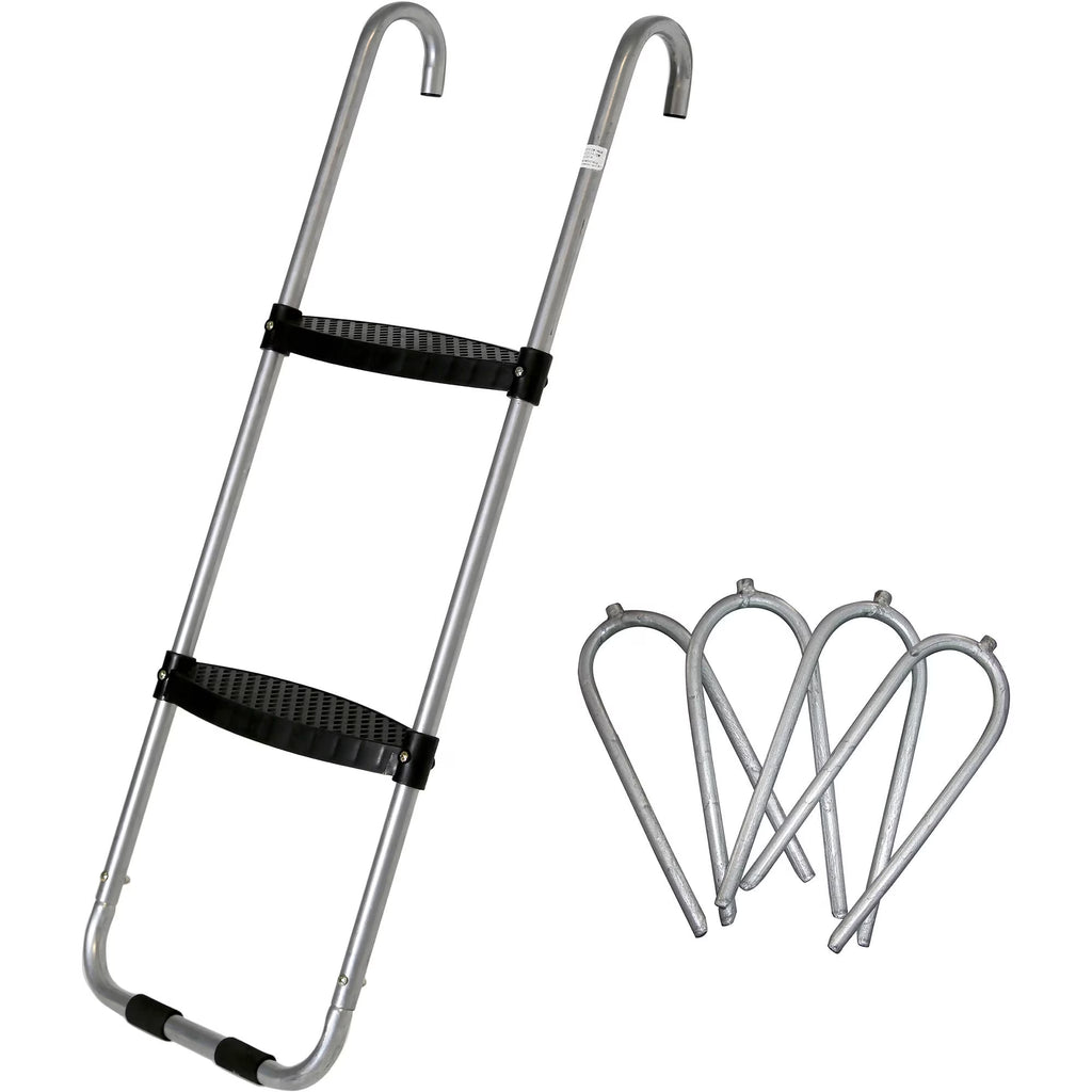 40 inch Wide-Step Trampoline Ladder with Wind Stakes O191910