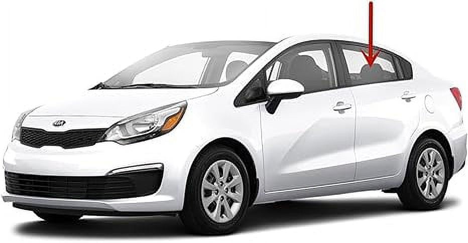 Left Side Rear Door Window Glass for Kia Rio 4 Door Sedan 2012-2017 B898
