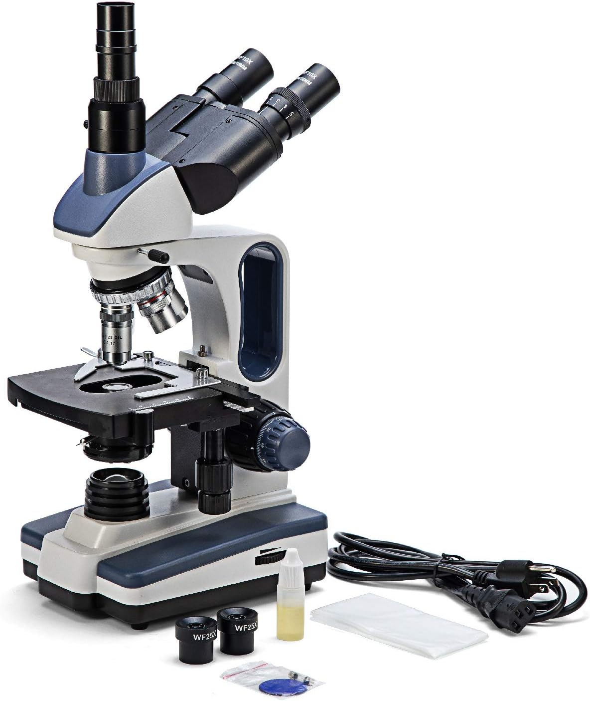 40X-2500X Trinocular Compound Lab Microscope with Mechanical Stage V723556