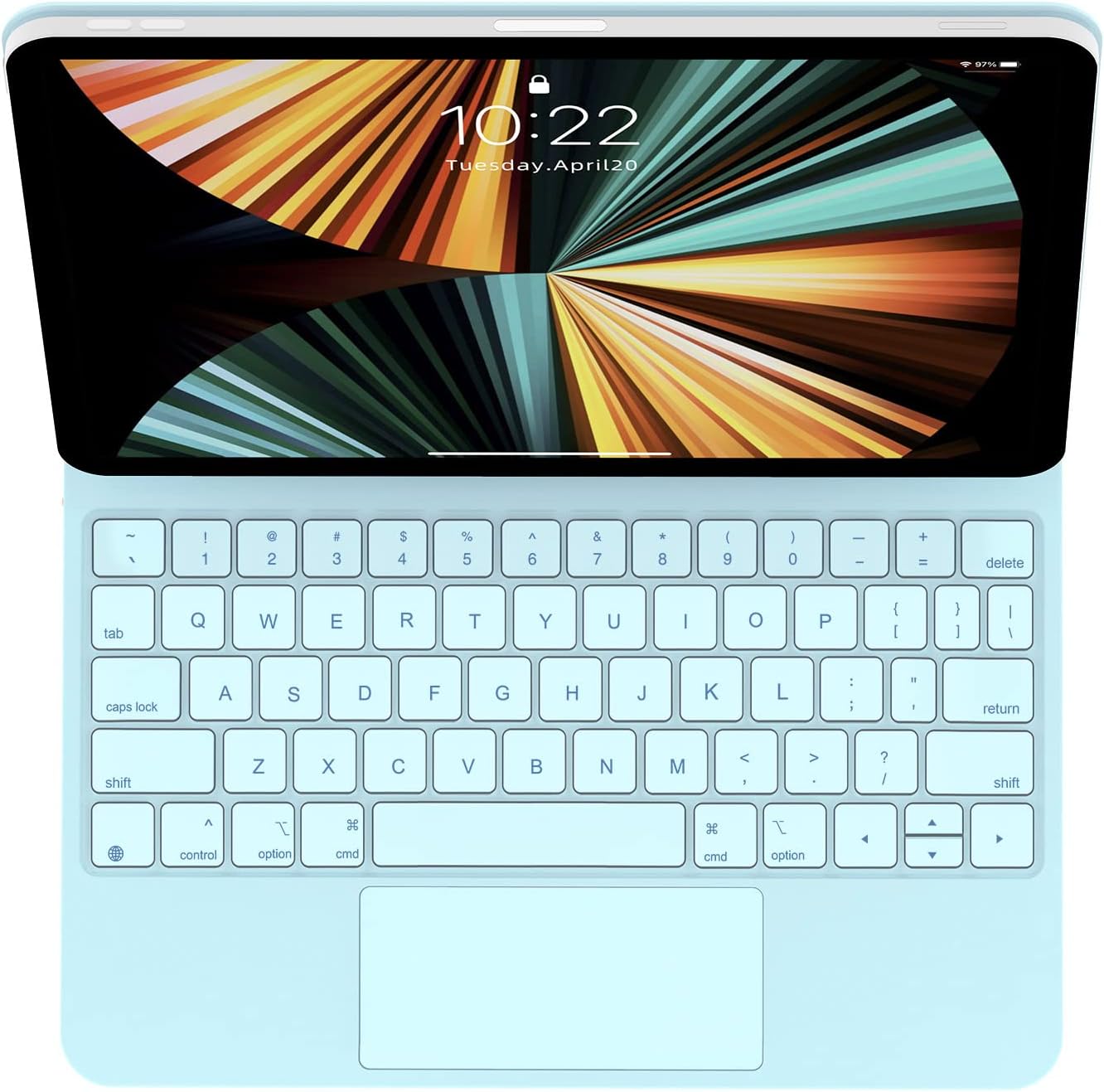 White Keyboard Case with Built-in Trackpad for iPad Air 5th/4th Generation and iPad Pro 11 inch Z87980