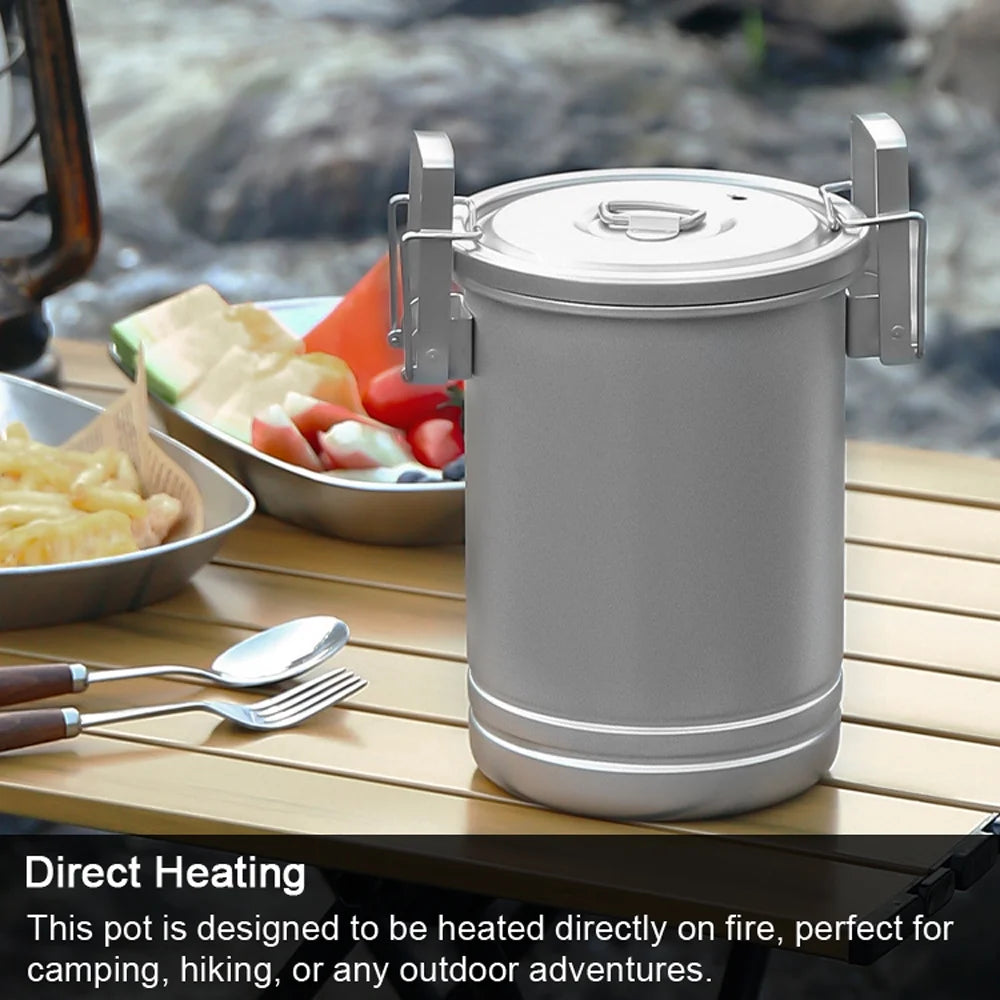 Stainless Steel Pot Portable Camping Cookware P990