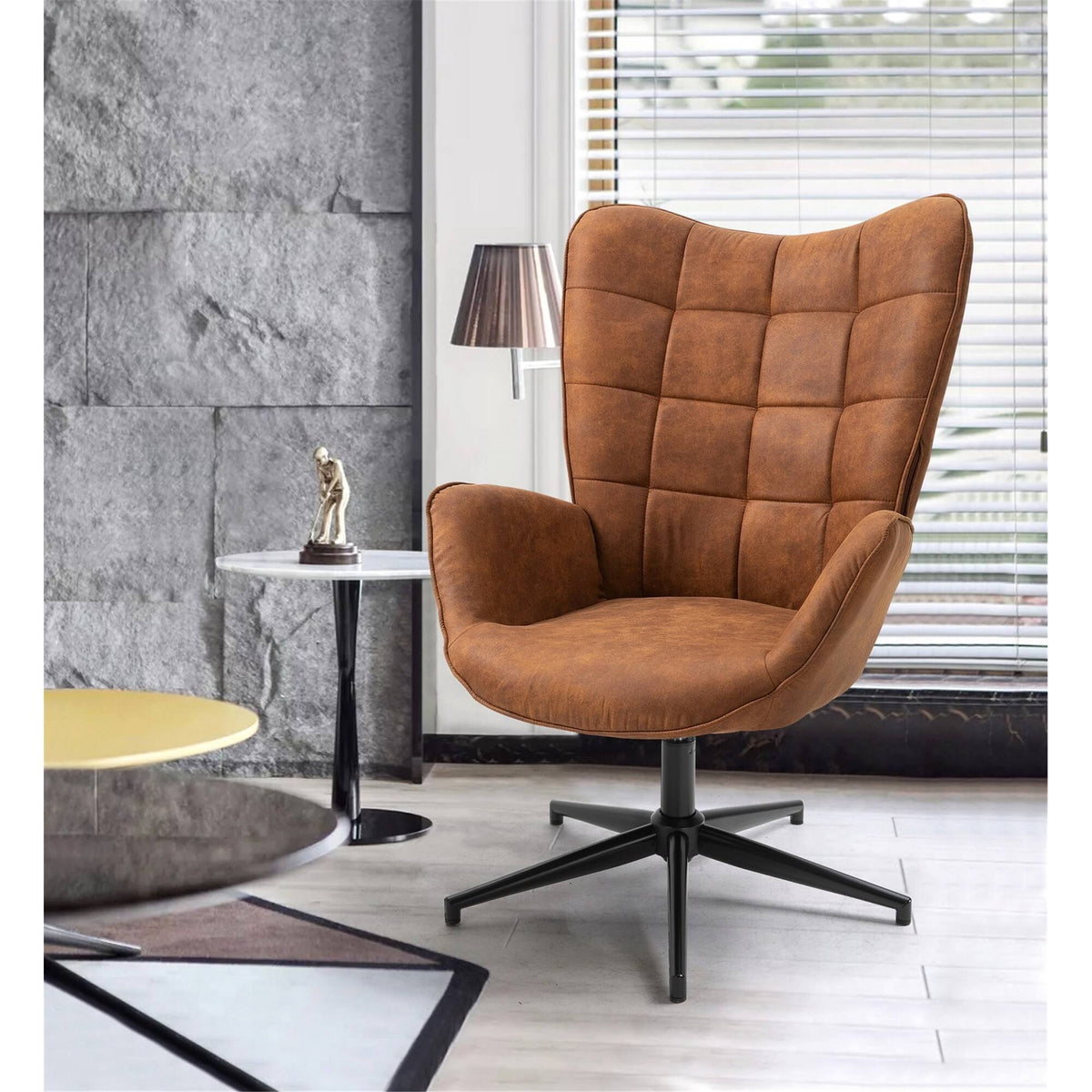 Dark Green Leisure Chair with Round Arm C694930