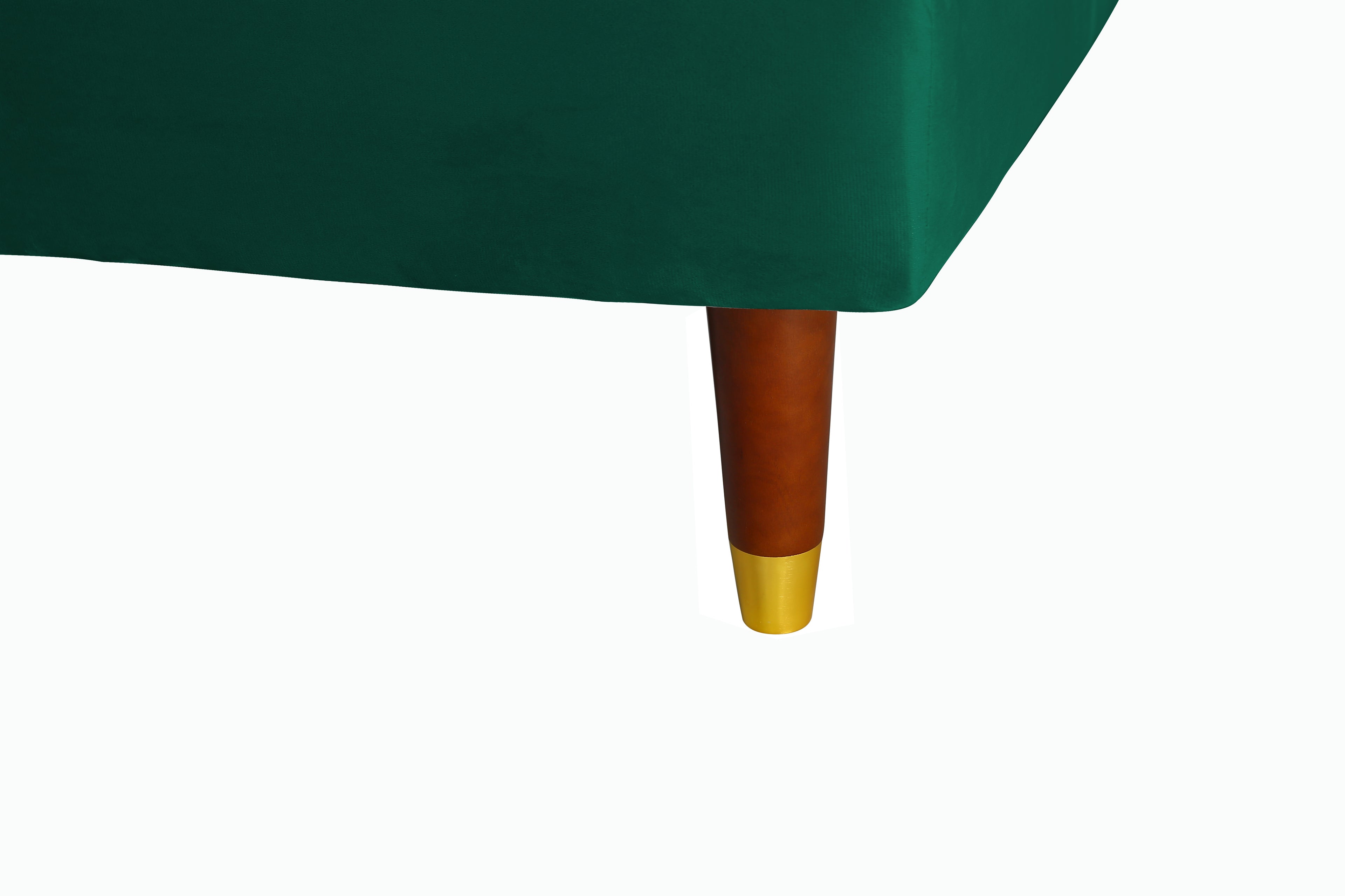 Green Velvet L-Shaped Reversible Sectional Sofa R7520