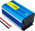2500 Watt Pure Sine Wave Power Inverter 12V DC to 120V AC Converter with 4 AC Outlets and 3.1A USB Port LED Display Pack of 2 R2418