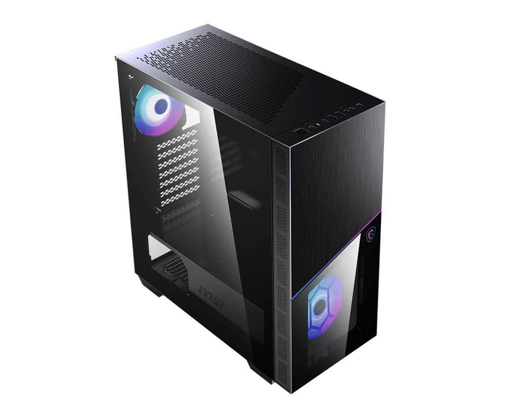Black Tempered Glass Mid-Tower Gaming Case W756608