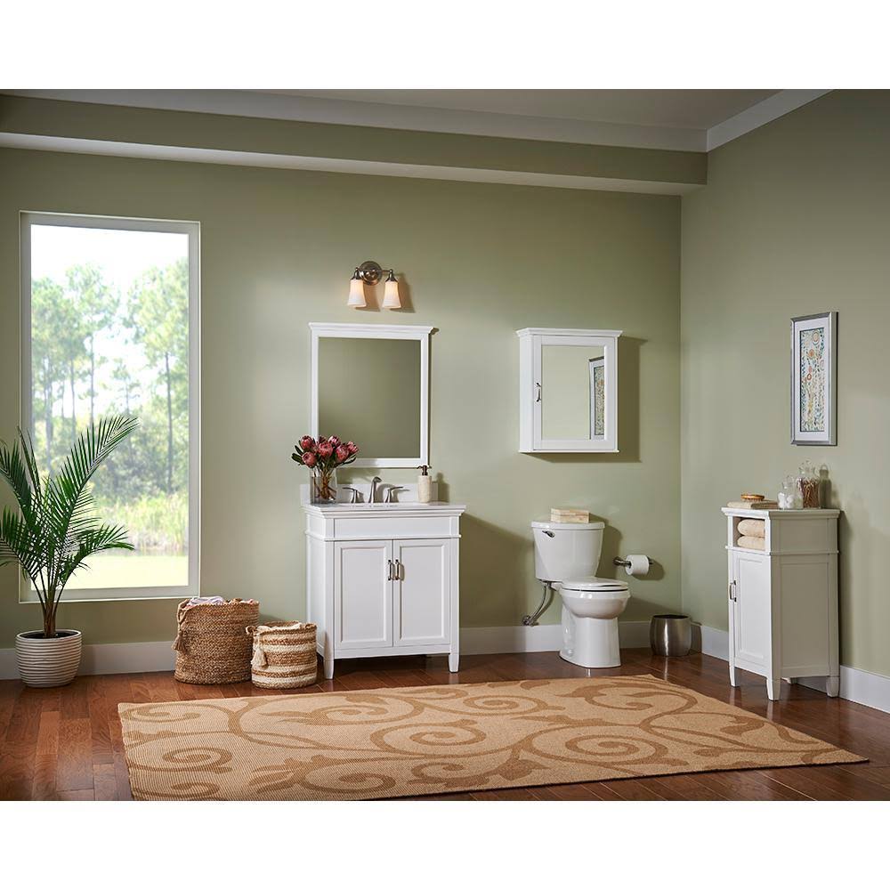 White Vanity Cabinet B653