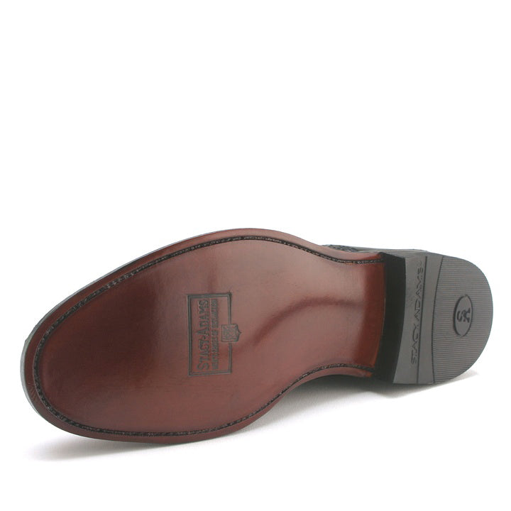 Black Leather Stacy Adams Shoes Y589