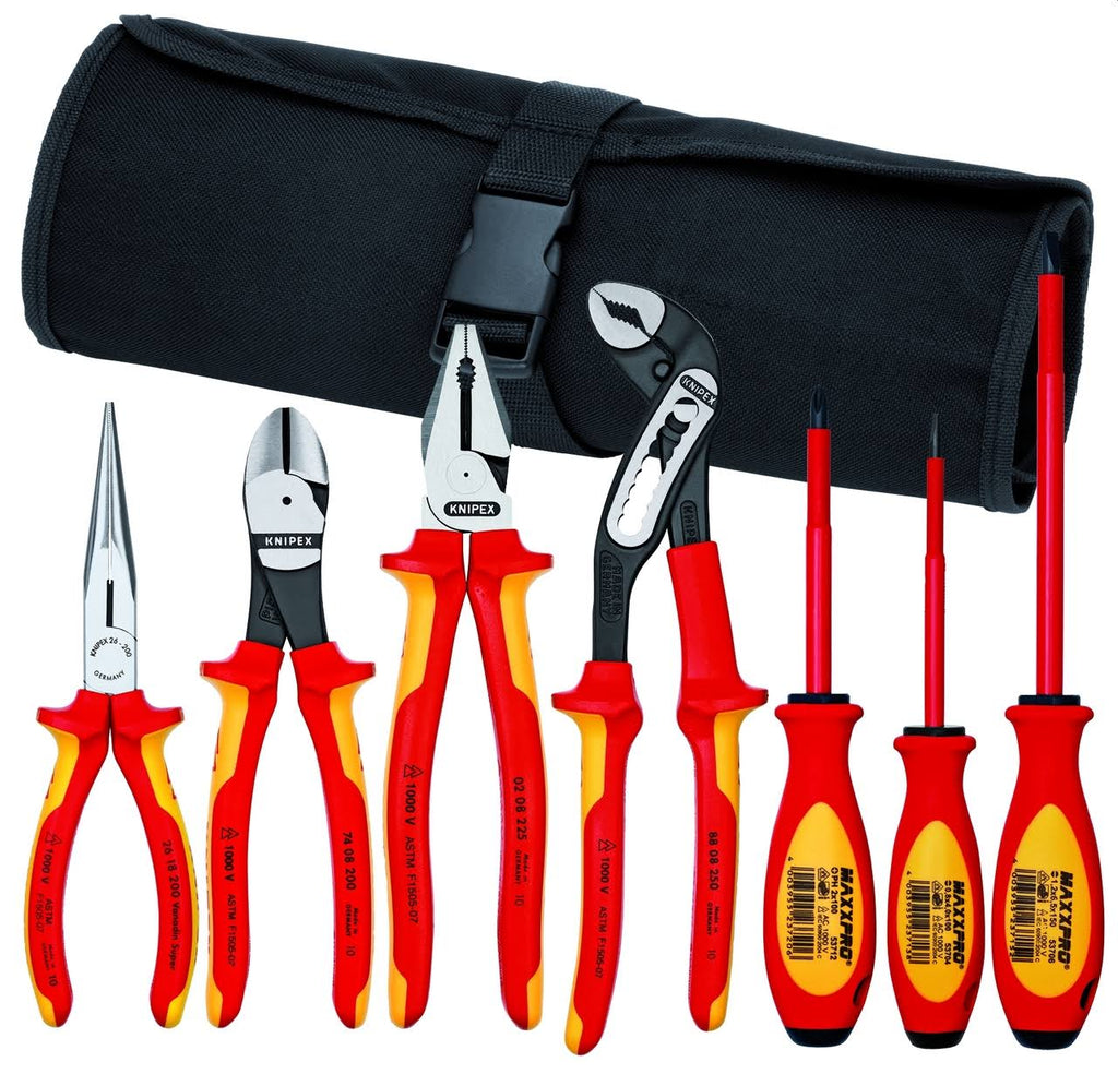 7 Pc Pliers Screwdriver Tool Set with Nylon Pouch M7692