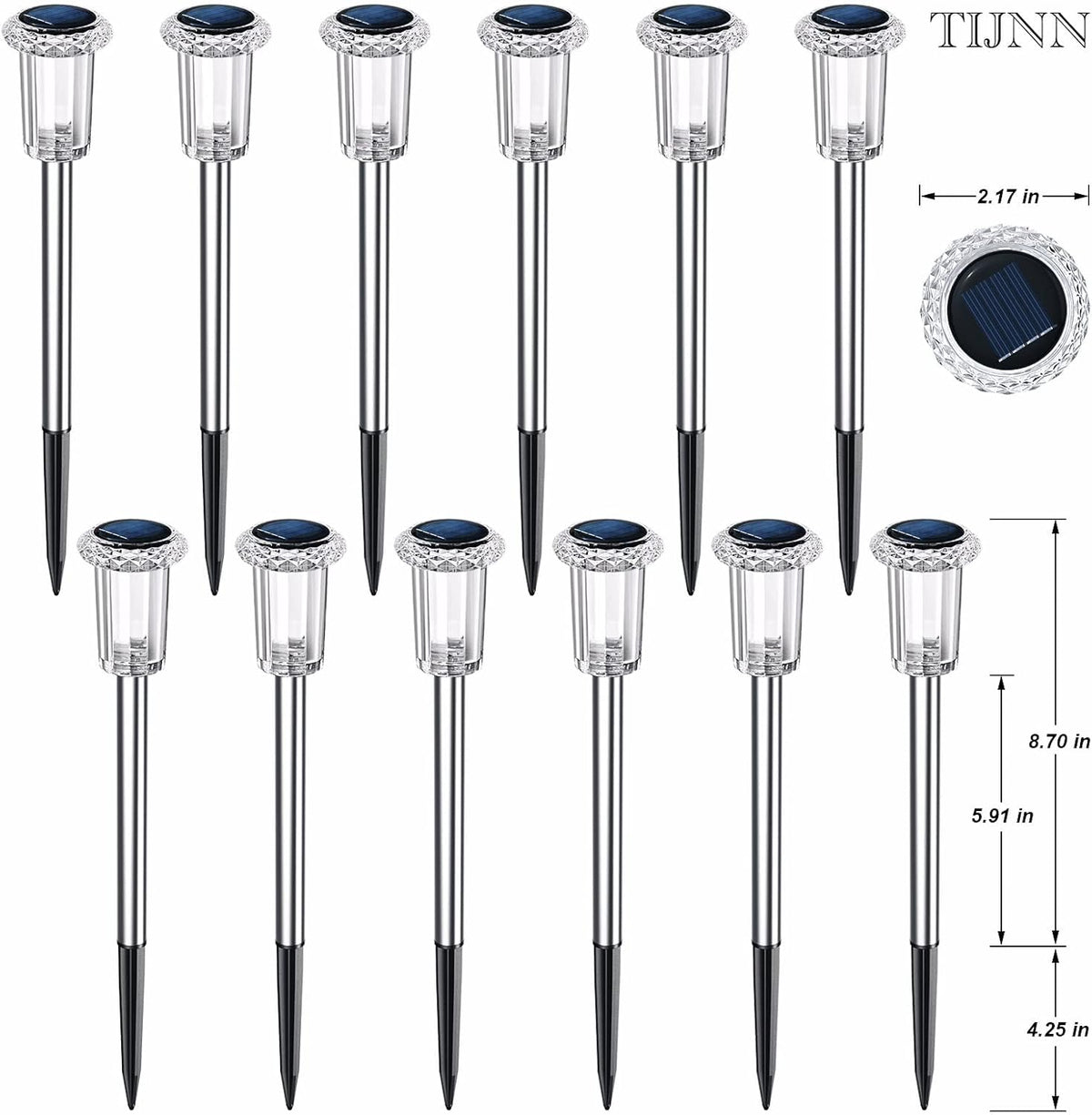 12 Packs Solar Sidewalk Lights W653
