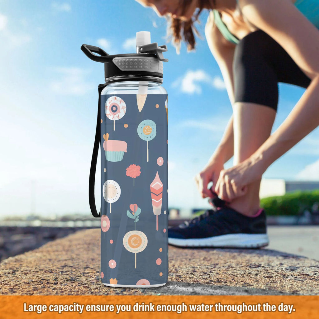 Cream 32oz Tritan Leakproof Sports Bottle with Straw H374