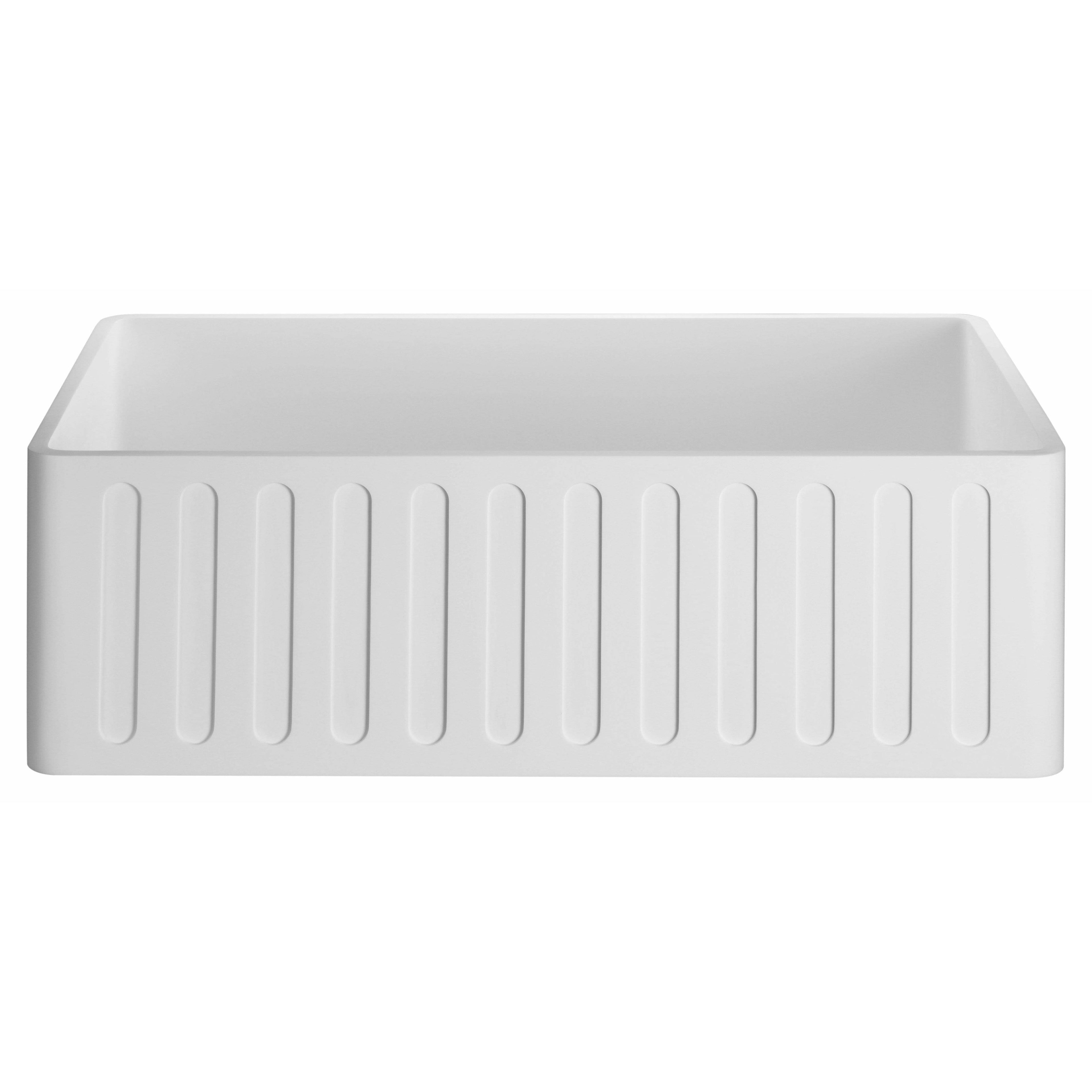 White Single Basin Kitchen Sink Q558701
