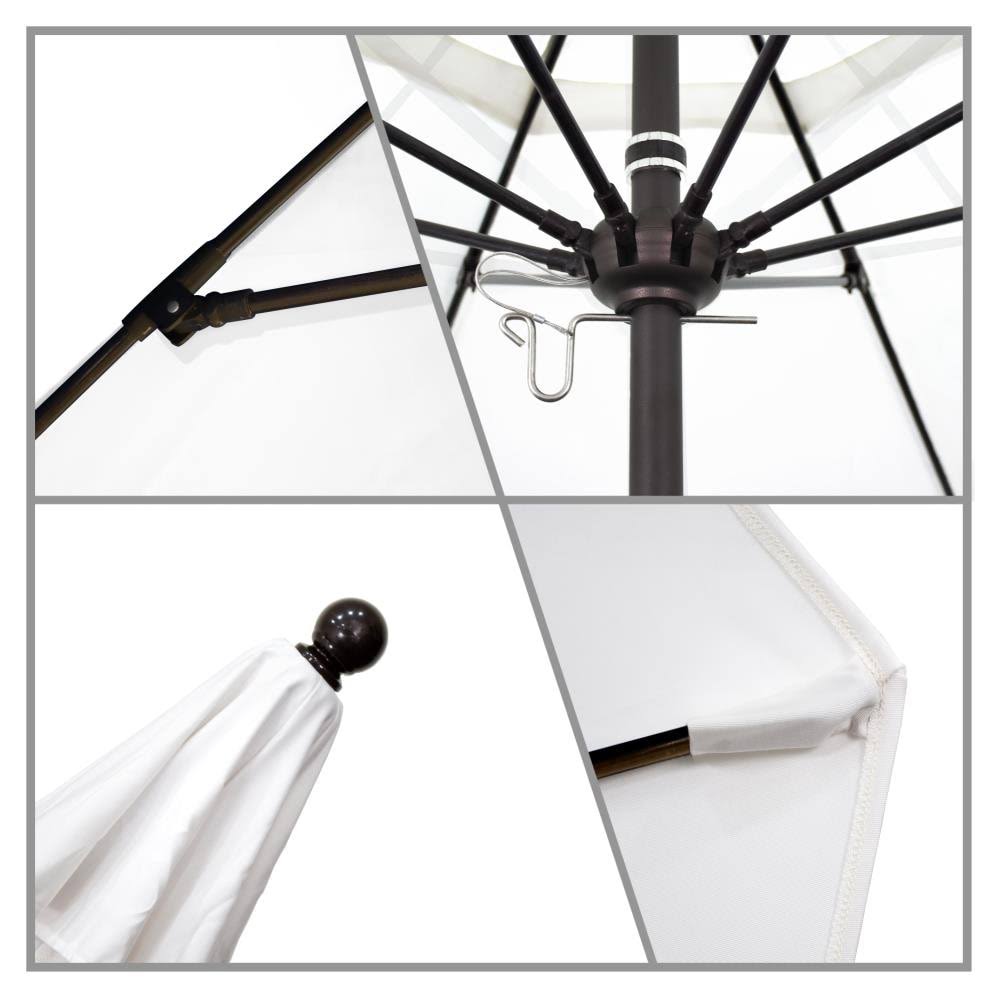 11 ft. Fiberglass White Market Umbrella B3815