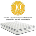 White Queen Size 10inch Fabric Mattress D19716