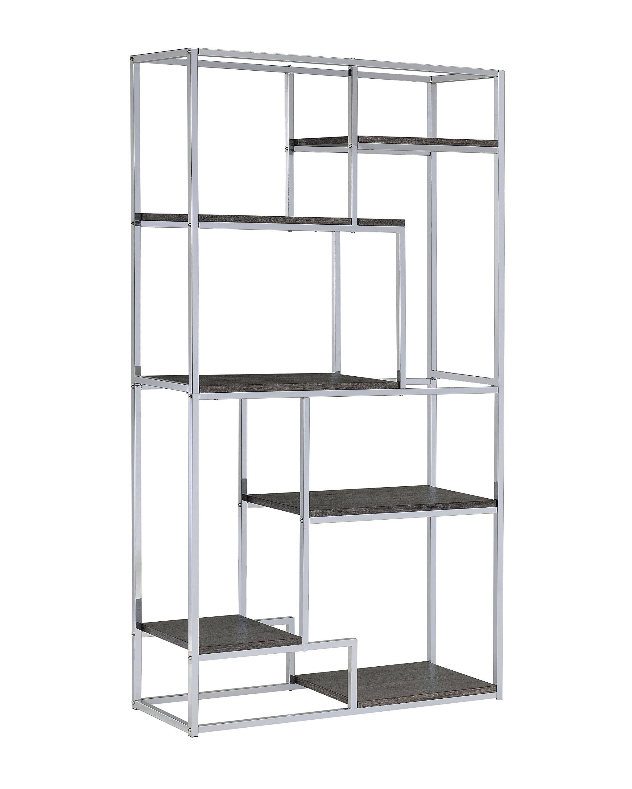 Chrome 6 Shelf Bookcase Q34696