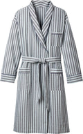 Men's Striped Cotton Seersucker Robe T542180