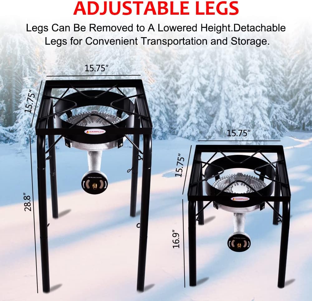 Propane Burner 200,000 BTU Single Outdoor Stove O424