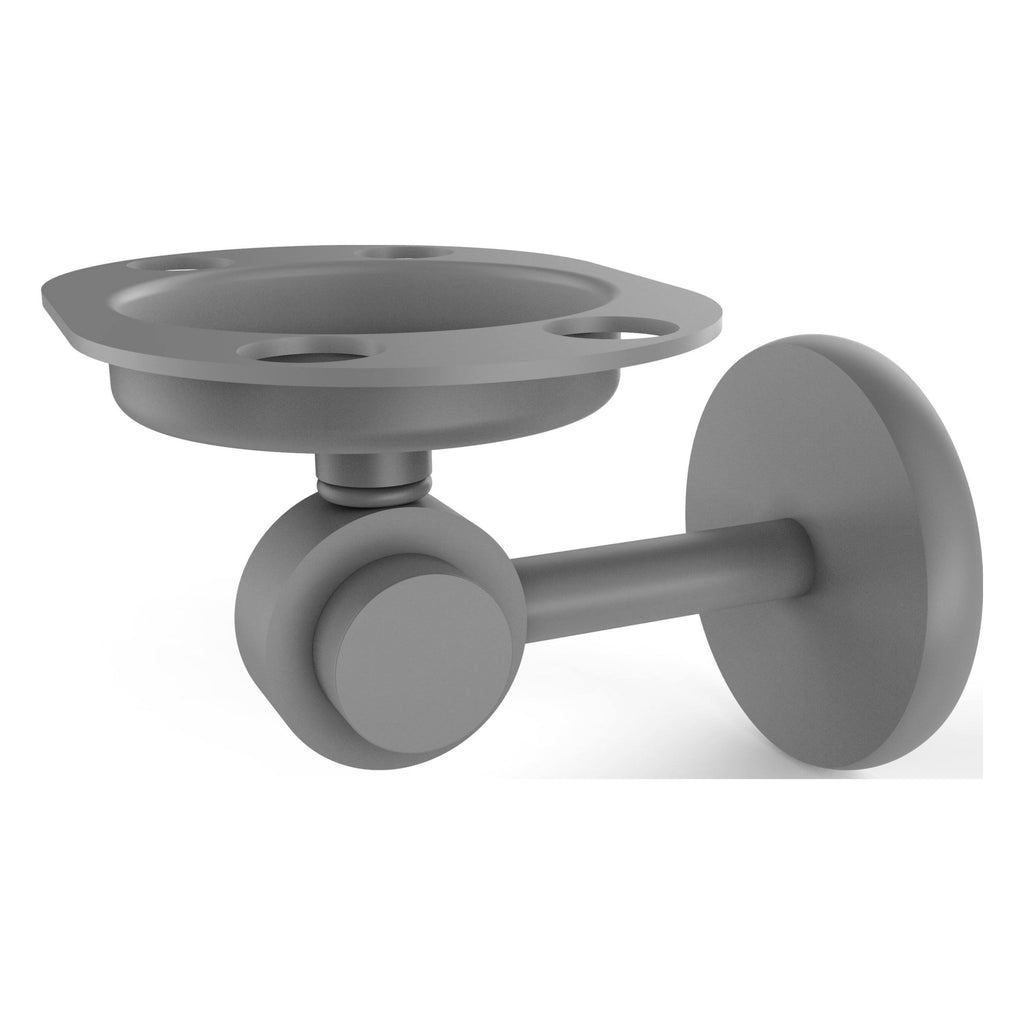 Matte Gray Tumbler and Toothbrush Holder T217679
