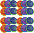 24 Pack Mini Pocket Frisbee (Blue + Green + Yellow) D11379