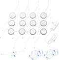 Pack of 12 Warm White Circular LED Cabinet Lights F82858