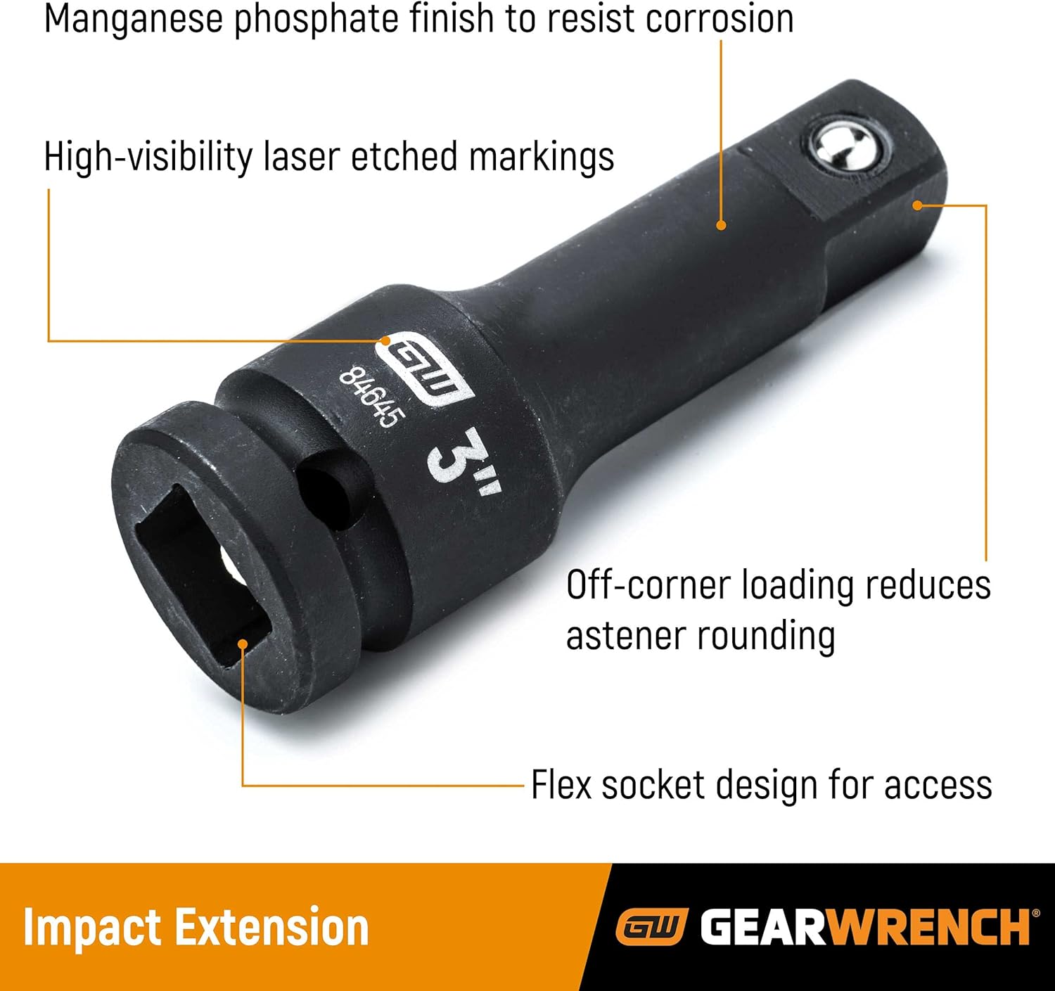 4 Pc. 3/8" Drive Impact Extension Set M354