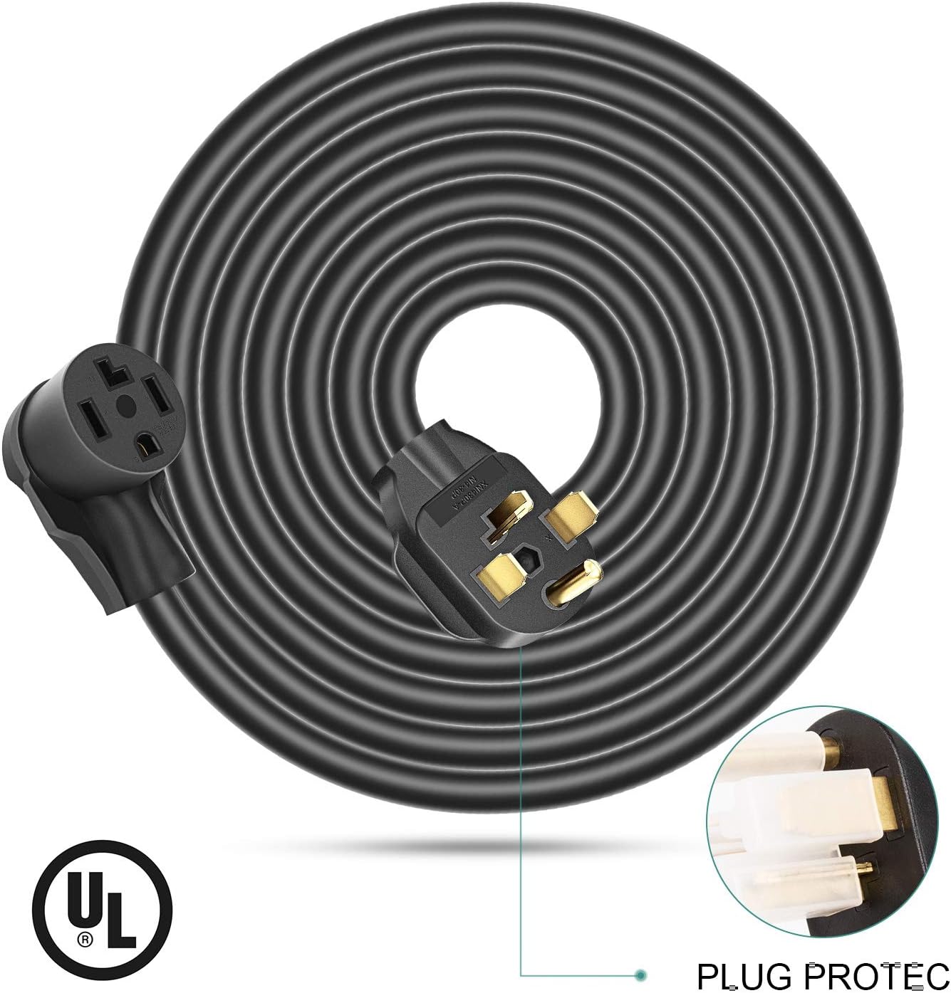 Dryer Extension Cord 4 Prong, 30 Amp, NEMA 14-30P to 14-30R, 125V/250V, 25 Feet G7066