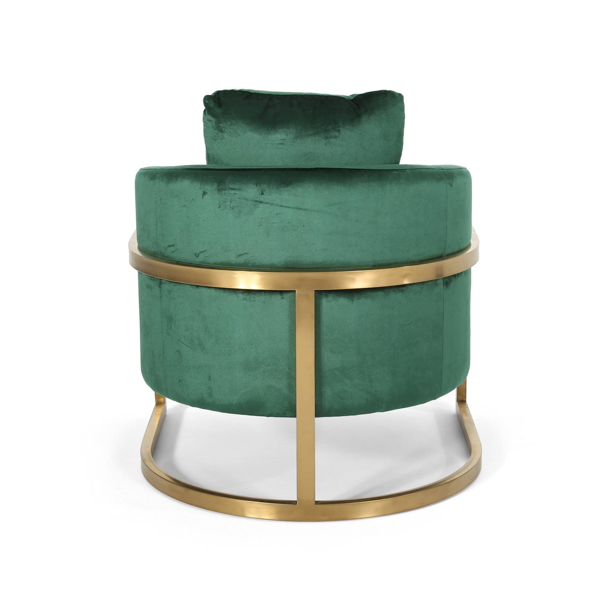 Emerald Velvet Armchair with Stainless Steel Frame T28132
