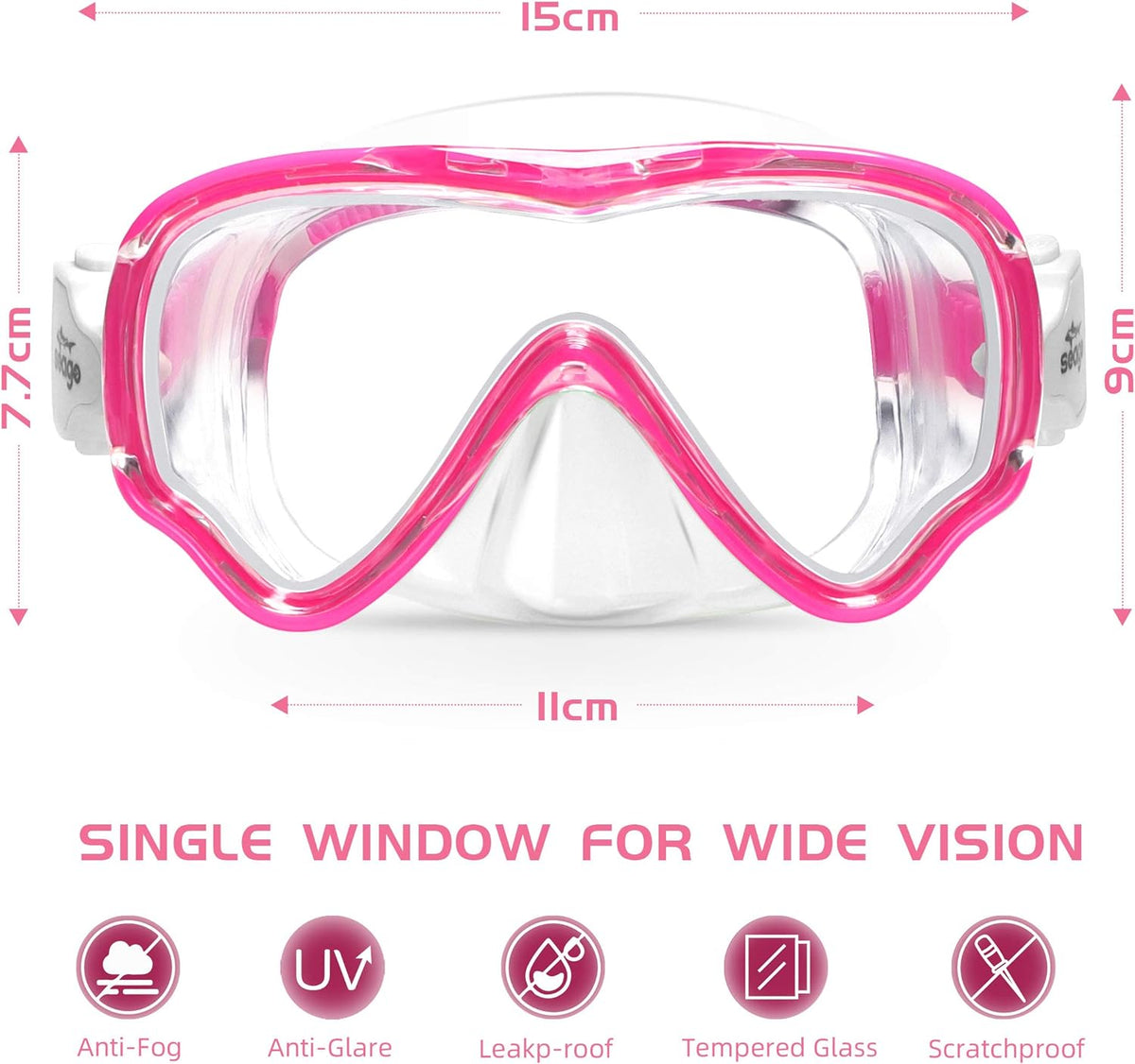 Kids Swim Goggles Snorkel Diving Mask D3029