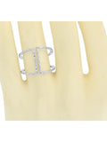 14k White Gold Diamond Geometric Ring V4658