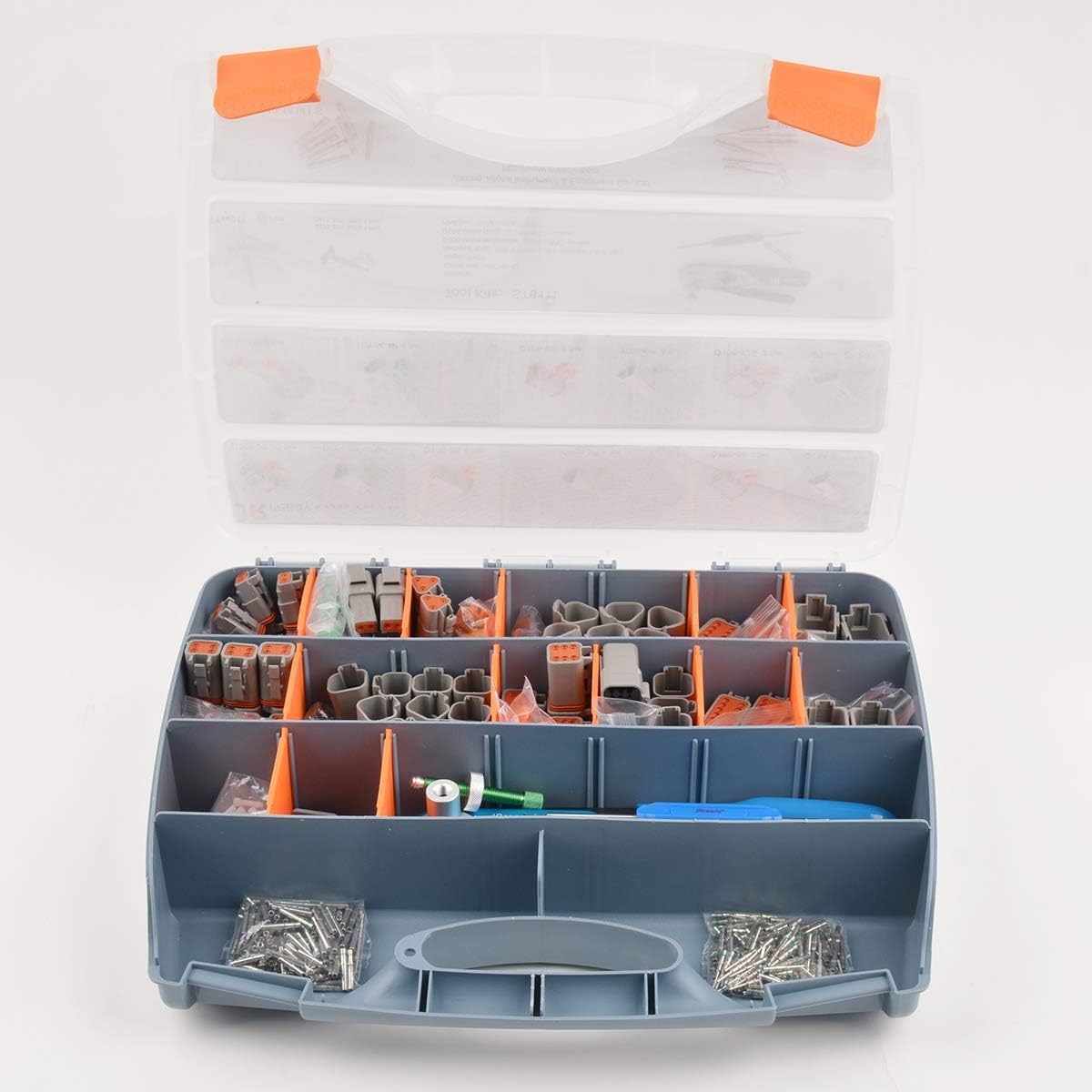 DT Connector Kit Electrical Connector Kit with Solid Terminals Crimp Tool Wire Size 12-22AWG W167