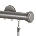 Antique Silver 132 in. Traverse Rod with Empire Finial E608256