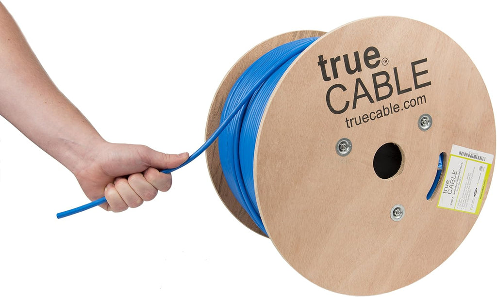 1000ft Black 23AWG Solid Bare Copper Bulk Ethernet Cable W7107