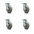 6x22 x 2x22 Thermoplastic Rubber Wheel Swivel Casters, Set of 4 K168708