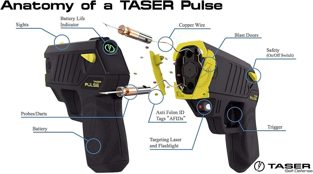 Taser Pulse Self-Defense Tool with 2 Cartridges, 1 Conductive Target V232679