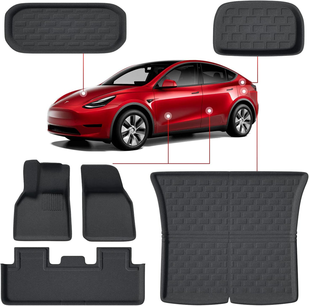 6 Pieces All Weather Floor Mats with Truck Cargo Liner W20272