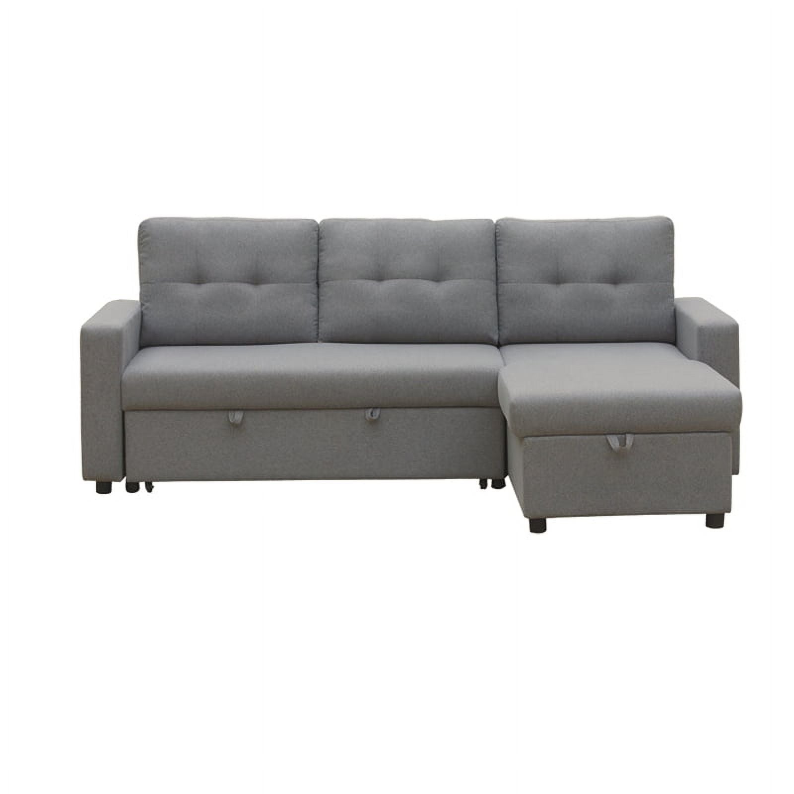 Gray Fabric Reversible Sleeper Sectional I592001