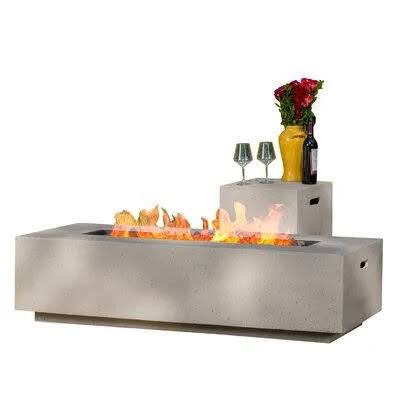 Light Grey Propane Gas Fire Pit Table V99876