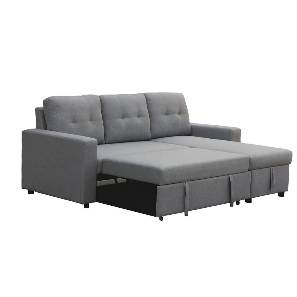 Gray Fabric Reversible Sleeper Sectional I592001