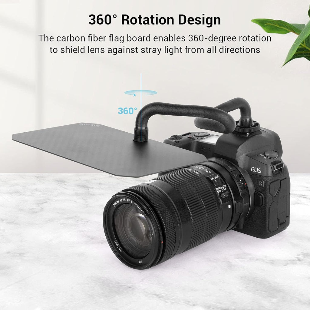Matte Box for DSLRs and Mirrorless Cameras with Carbon Fiber Flag Board O54008