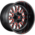 Gloss Black Candy Red 1-Pc Wheel W593