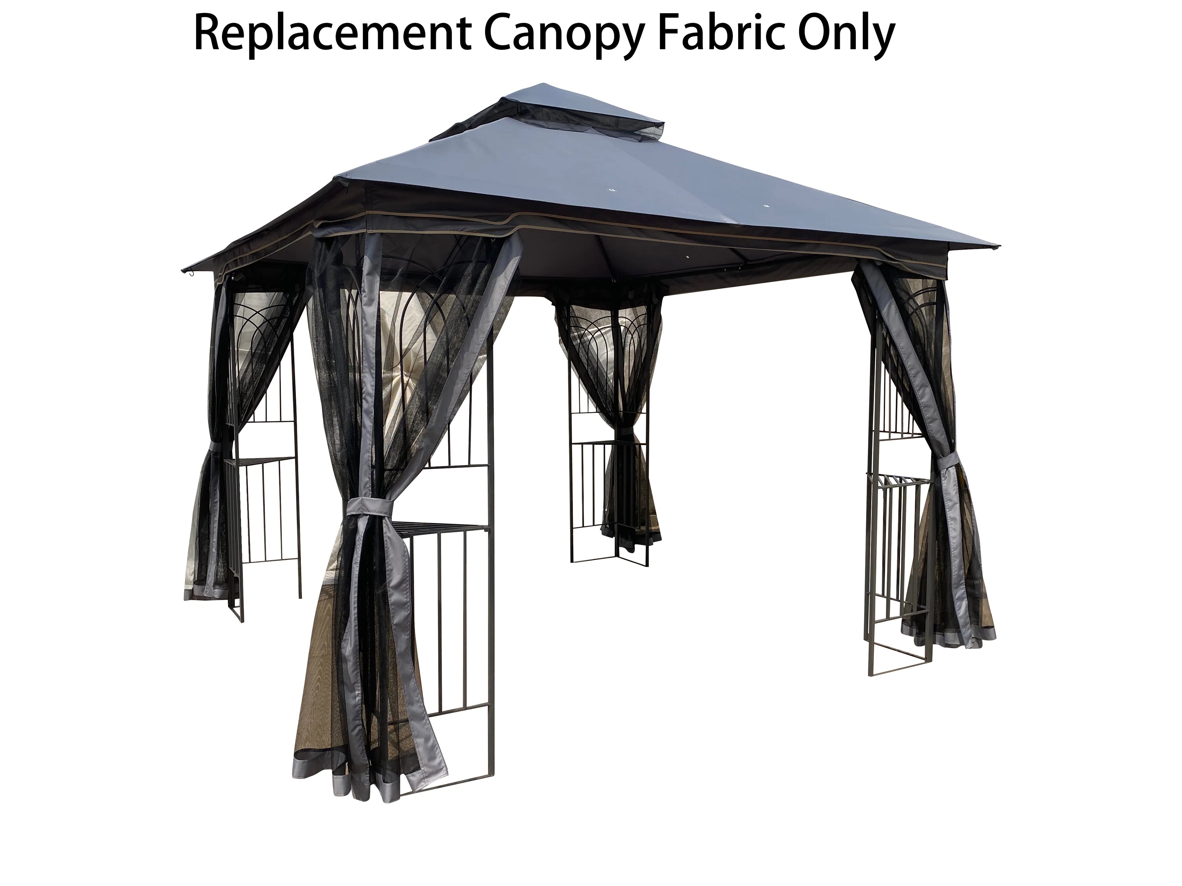 Gray Patio Gazebo Replacement Canopy Top Q7844
